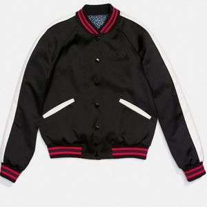 COACH Reversible Satin Bomber Jacket